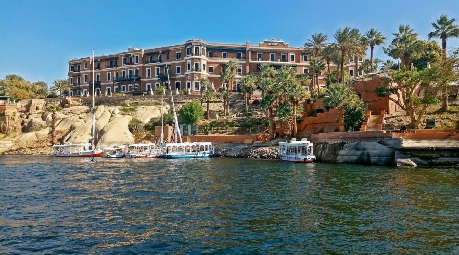 The Nile at Aswan, reached by private transfer from Aswan airport