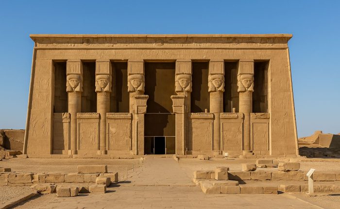 Dendera Temple of Hathor with its colorful astronomical ceiling during the Dendera and Abydos tour from Luxor