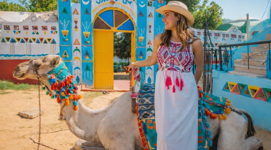 Nubian Village Tour Aswan colorful traditional houses along the Nile River