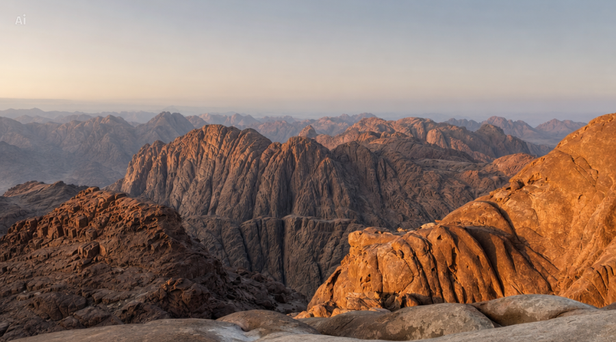 Mount Sinai Tour from Sharm El Sheikh with sunrise views over the mountains of South Sinai