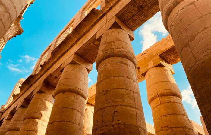 Hypostyle Hall columns at Karnak Temple on a 5-day Cairo and Luxor tour